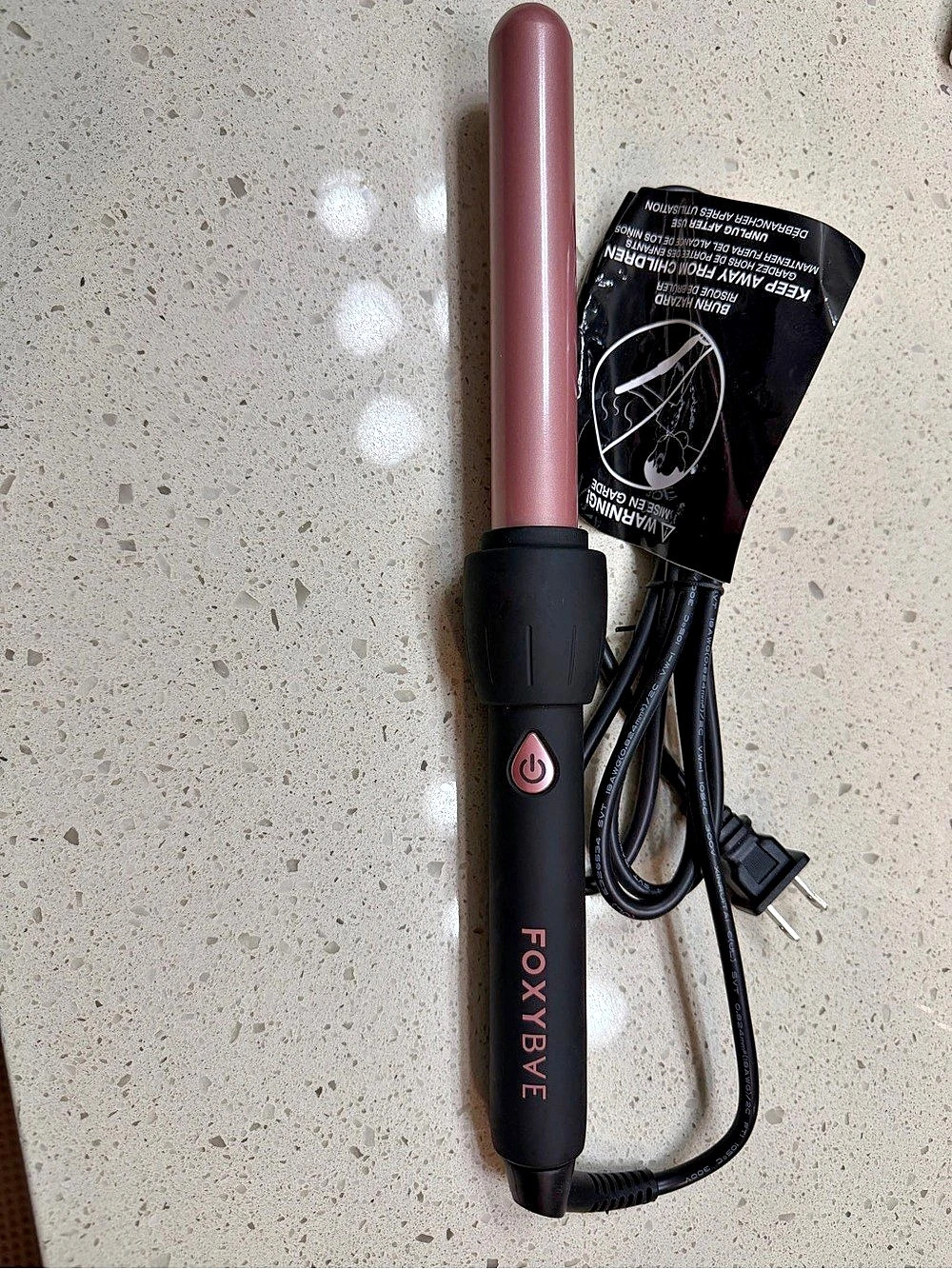 FOXYBAE 25mm Curling Wand Pink & Black NWT